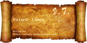 Valent Tímea névjegykártya